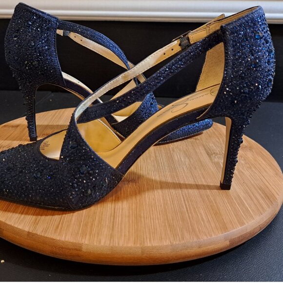 Jessica Simpson Accile Pointed Toe Pump Navy Blue Size 9M NWOT - Picture 2 of 10